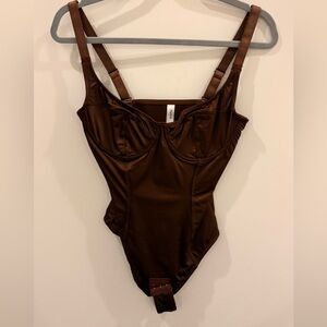 Chocolate Brown One-Piece Bodysuit